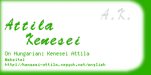 attila kenesei business card